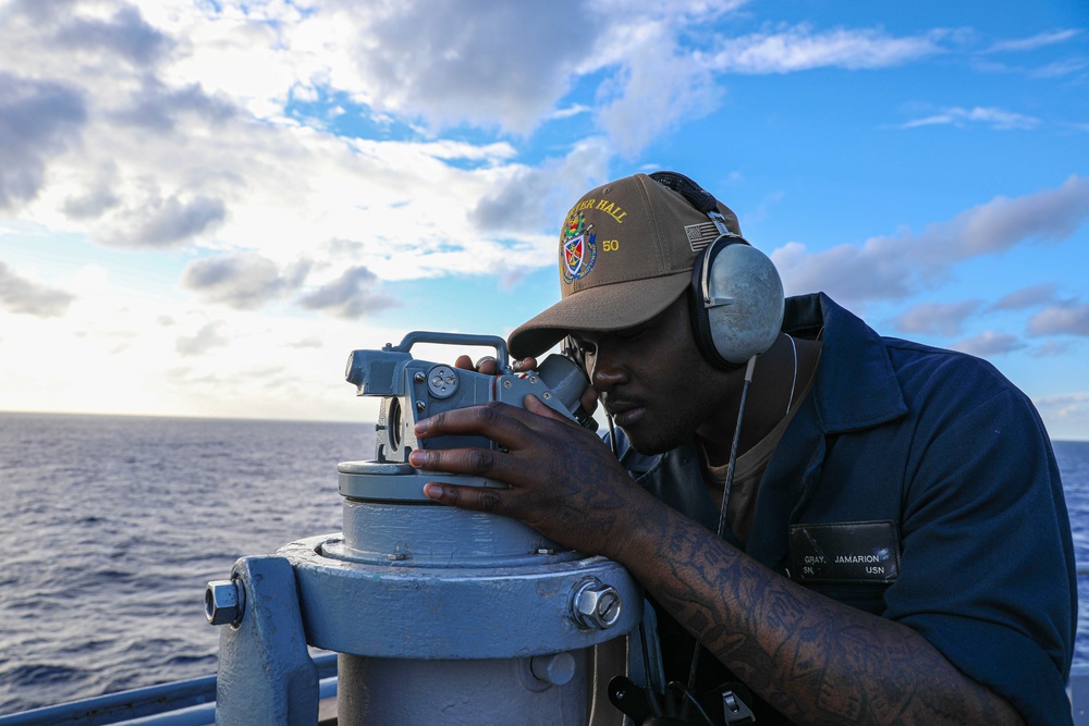 Standing Watch Aboard USS Carter Hall