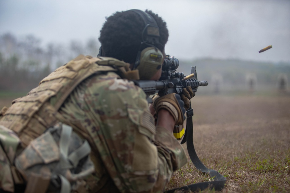 8th Military Police Brigade conduct a live-fire exercise at range 2, during Balikatan 23 at Fort Magsaysay, Philippines