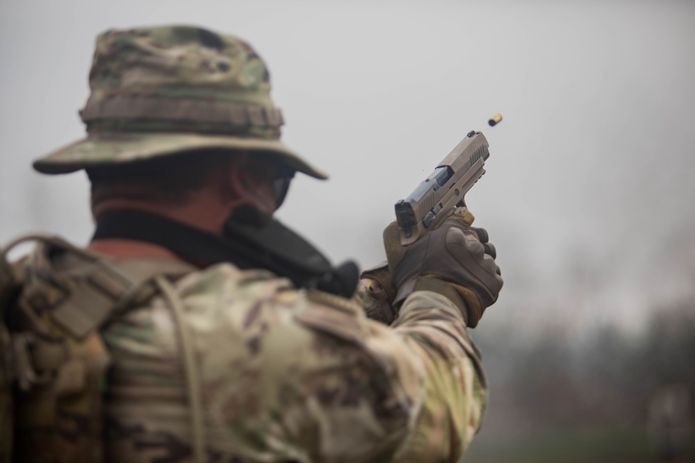 8th Military Police Brigade conduct a live-fire exercise at range 2, during Balikatan 23 at Fort Magsaysay, Philippines