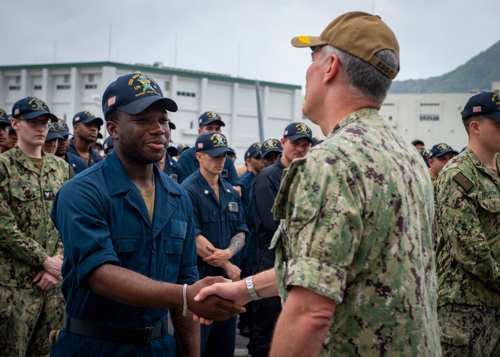 Rear Adm. Trinque Visits Various ESG7 Units