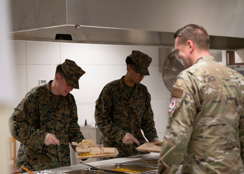 U.S. Air Force, Marines provide dining facility support to KFT23