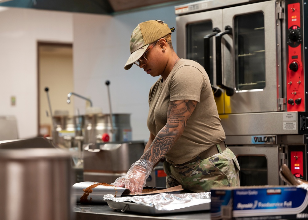 U.S. Air Force, Marines provide dining facility support to KFT23