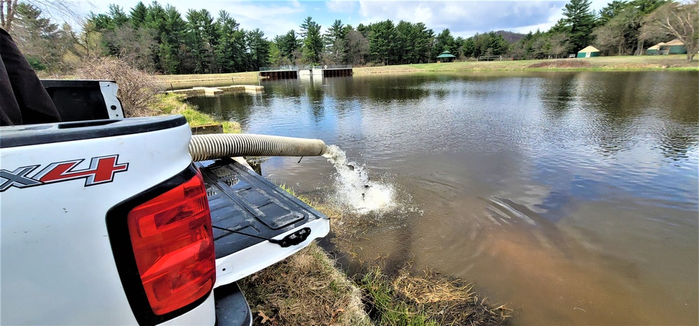 USFWS plants 15,000-plus rainbow trout at Fort McCoy for 2023 fishing season