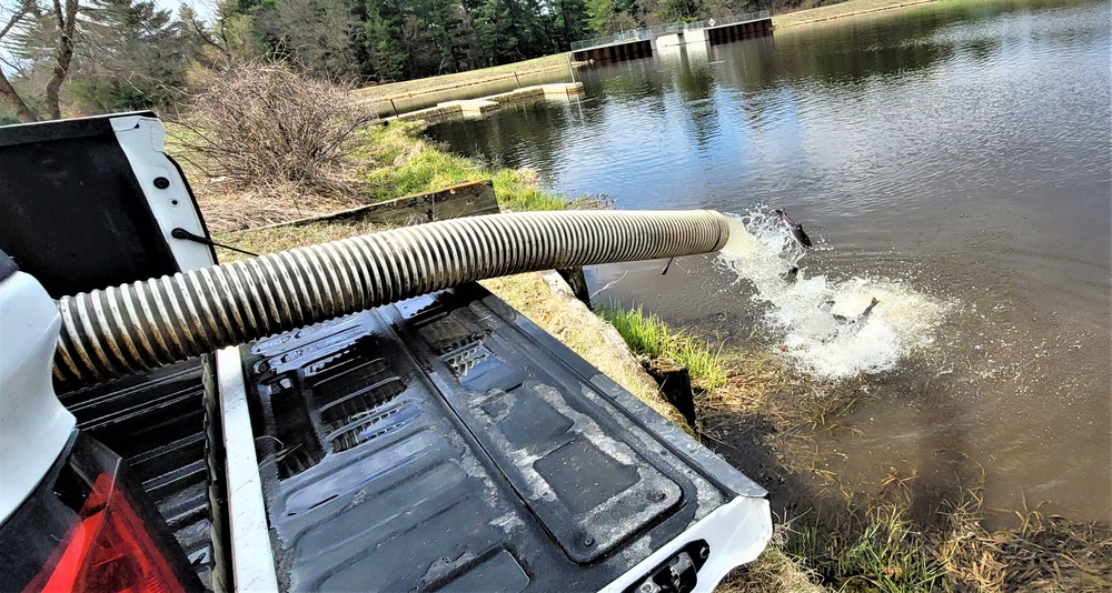 USFWS plants 15,000-plus rainbow trout at Fort McCoy for 2023 fishing season