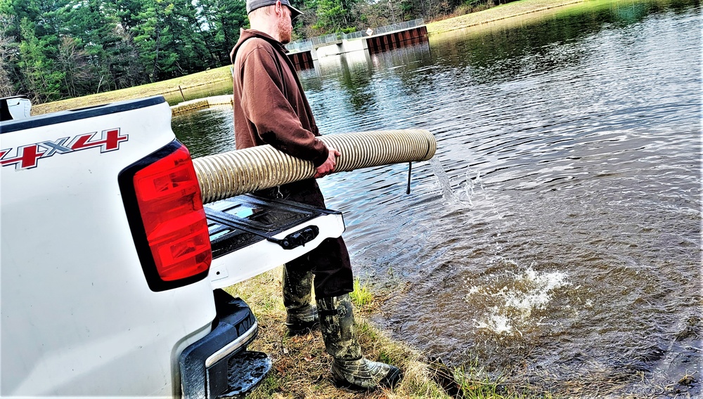 USFWS plants 15,000-plus rainbow trout at Fort McCoy for 2023 fishing season