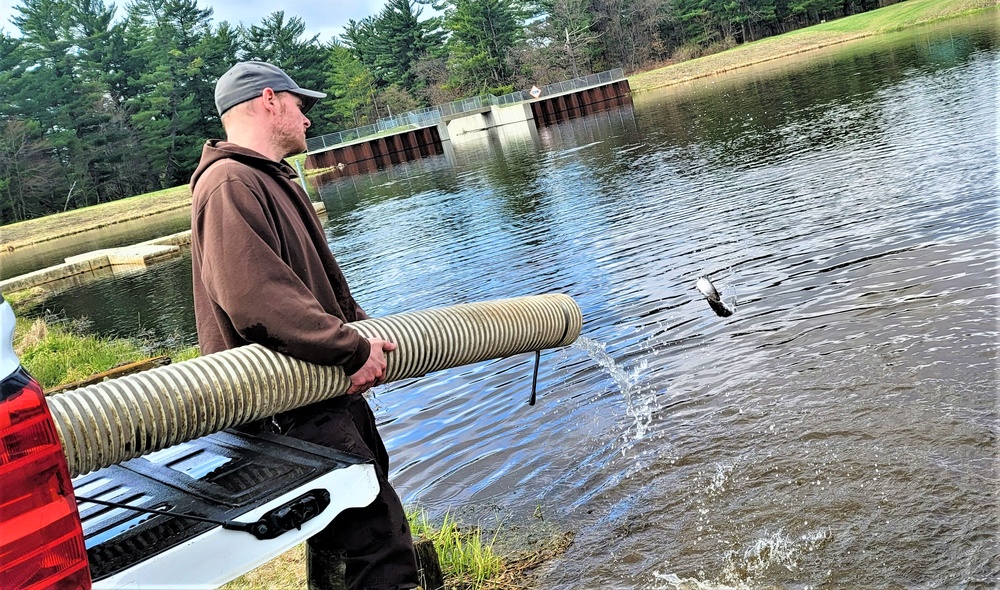 USFWS plants 15,000-plus rainbow trout at Fort McCoy for 2023 fishing season