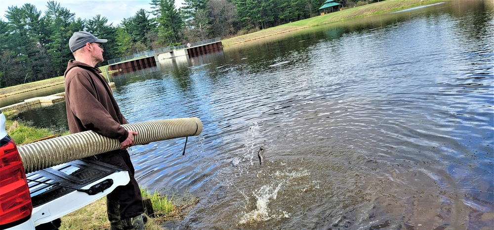 USFWS plants 15,000-plus rainbow trout at Fort McCoy for 2023 fishing season