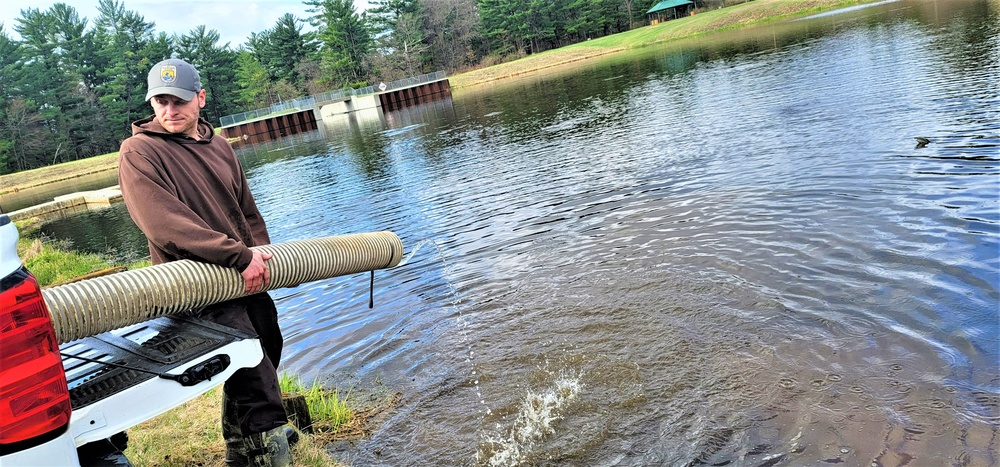 USFWS plants 15,000-plus rainbow trout at Fort McCoy for 2023 fishing season