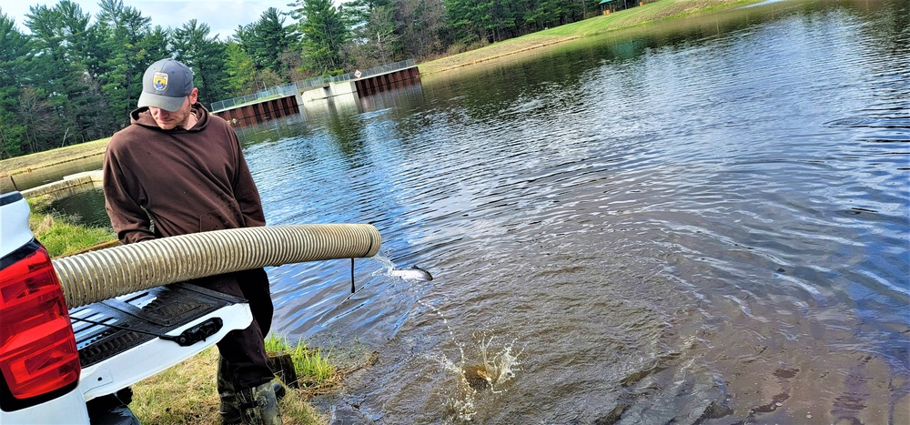 USFWS plants 15,000-plus rainbow trout at Fort McCoy for 2023 fishing season