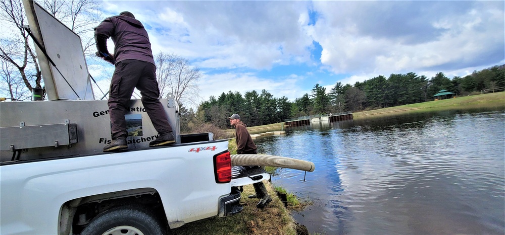 USFWS plants 15,000-plus rainbow trout at Fort McCoy for 2023 fishing season