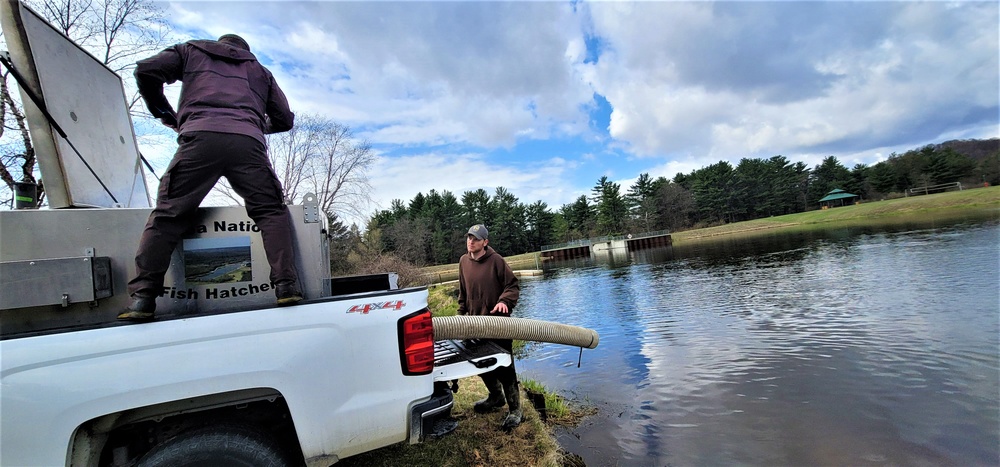 USFWS plants 15,000-plus rainbow trout at Fort McCoy for 2023 fishing season