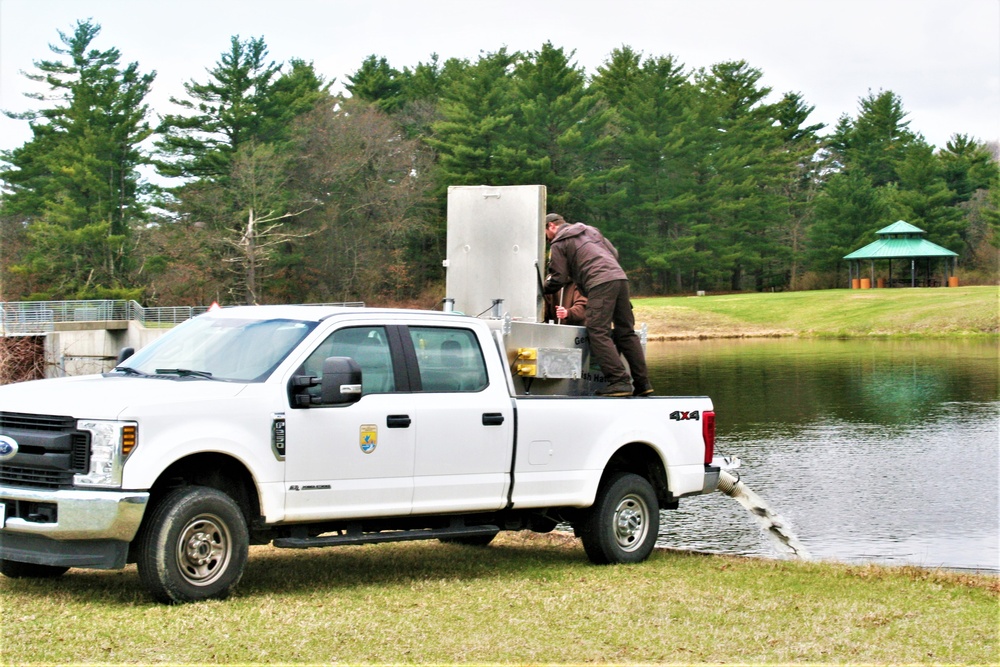 USFWS plants 15,000-plus rainbow trout at Fort McCoy for 2023 fishing season