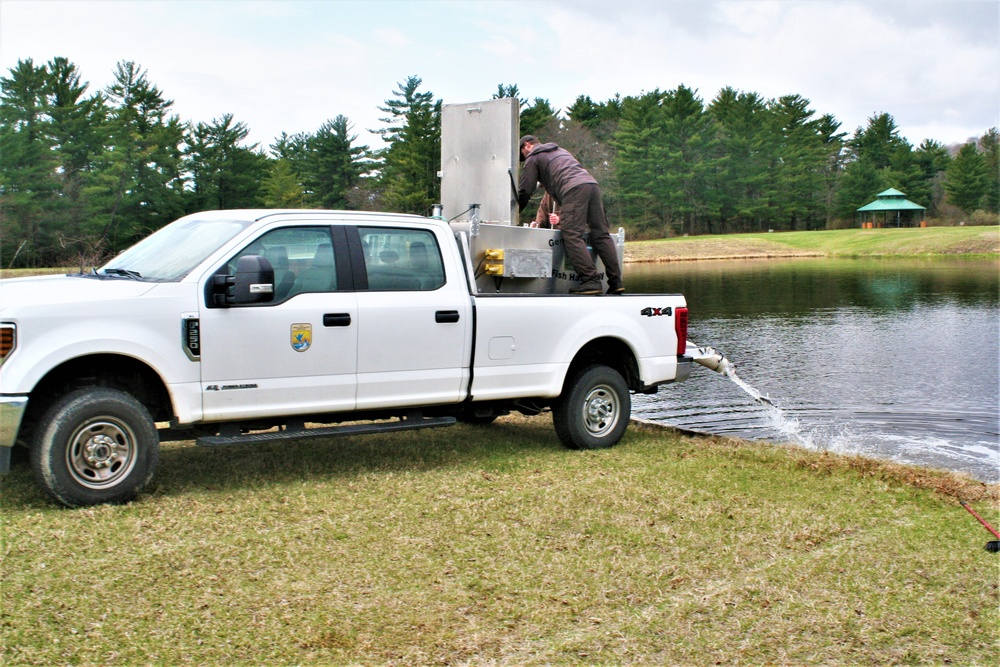 USFWS plants 15,000-plus rainbow trout at Fort McCoy for 2023 fishing season