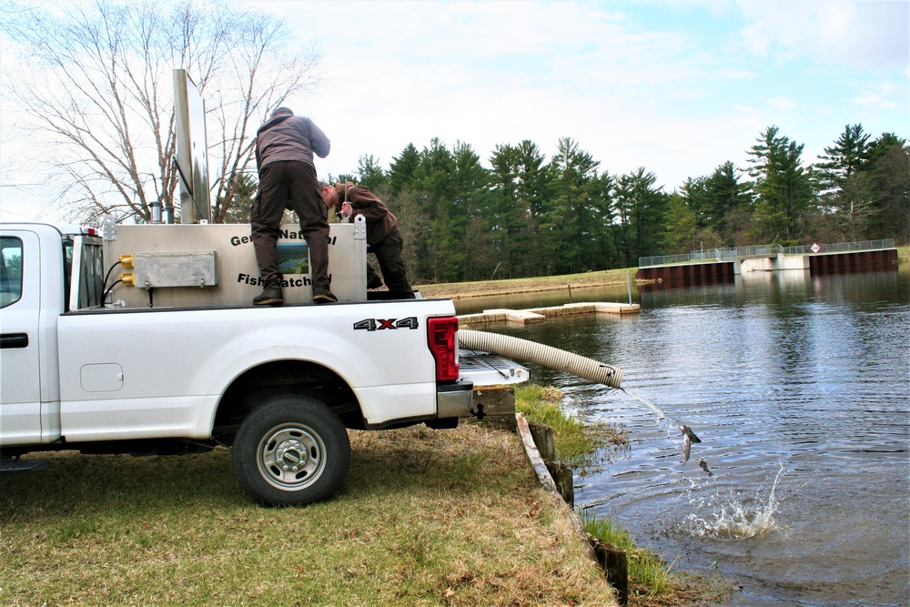 USFWS plants 15,000-plus rainbow trout at Fort McCoy for 2023 fishing season