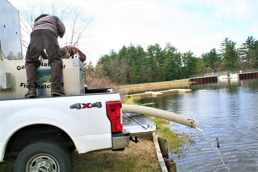 USFWS plants 15,000-plus rainbow trout at Fort McCoy for 2023 fishing season