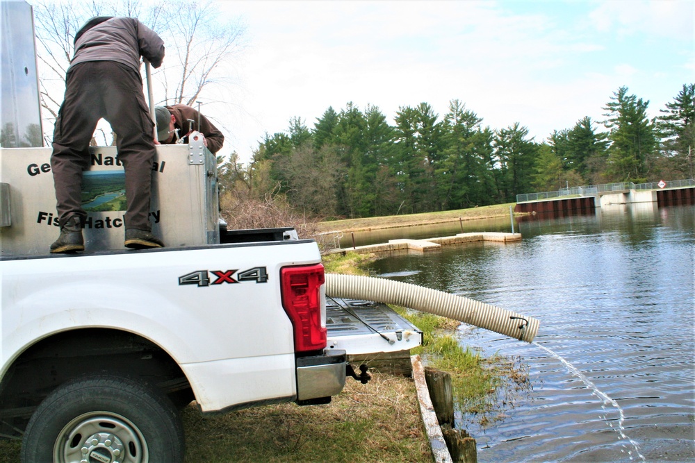 USFWS plants 15,000-plus rainbow trout at Fort McCoy for 2023 fishing season