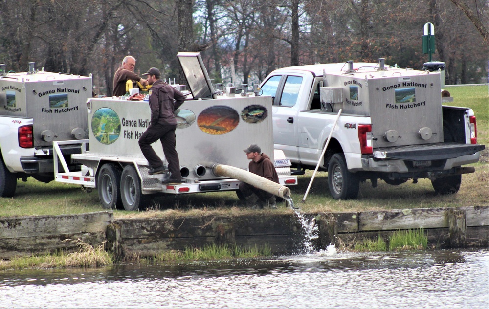 USFWS plants 15,000-plus rainbow trout at Fort McCoy for 2023 fishing season