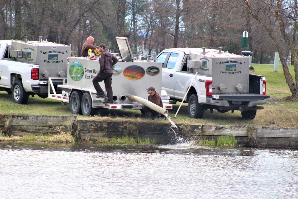 USFWS plants 15,000-plus rainbow trout at Fort McCoy for 2023 fishing season