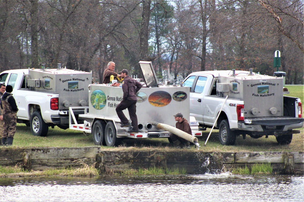 USFWS plants 15,000-plus rainbow trout at Fort McCoy for 2023 fishing season