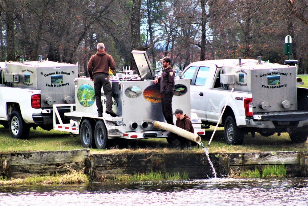 USFWS plants 15,000-plus rainbow trout at Fort McCoy for 2023 fishing season