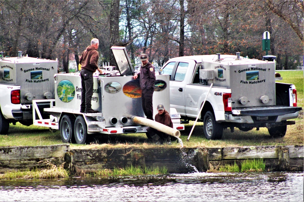 USFWS plants 15,000-plus rainbow trout at Fort McCoy for 2023 fishing season