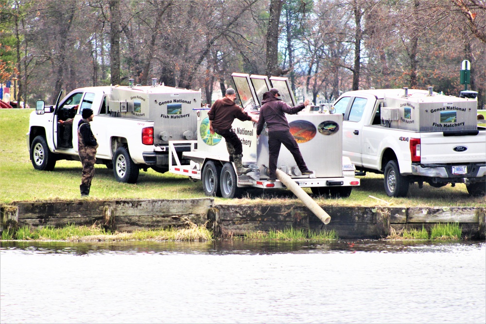 USFWS plants 15,000-plus rainbow trout at Fort McCoy for 2023 fishing season
