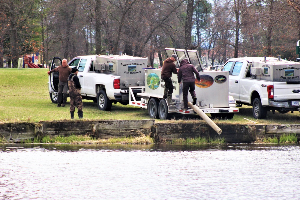 USFWS plants 15,000-plus rainbow trout at Fort McCoy for 2023 fishing season