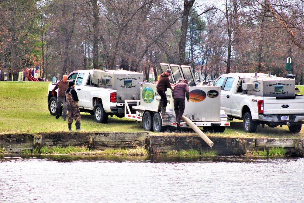 USFWS plants 15,000-plus rainbow trout at Fort McCoy for 2023 fishing season