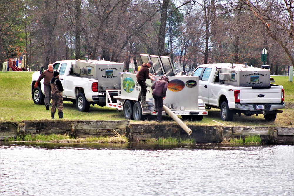 USFWS plants 15,000-plus rainbow trout at Fort McCoy for 2023 fishing season