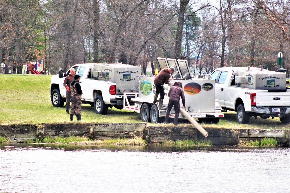 USFWS plants 15,000-plus rainbow trout at Fort McCoy for 2023 fishing season