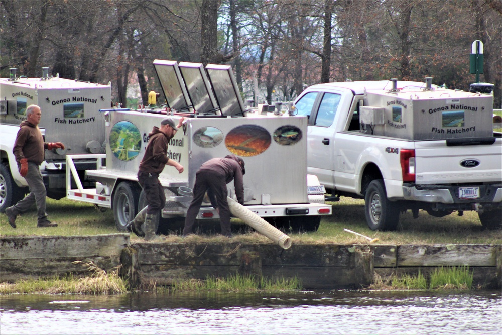 USFWS plants 15,000-plus rainbow trout at Fort McCoy for 2023 fishing season