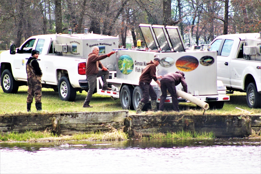 USFWS plants 15,000-plus rainbow trout at Fort McCoy for 2023 fishing season