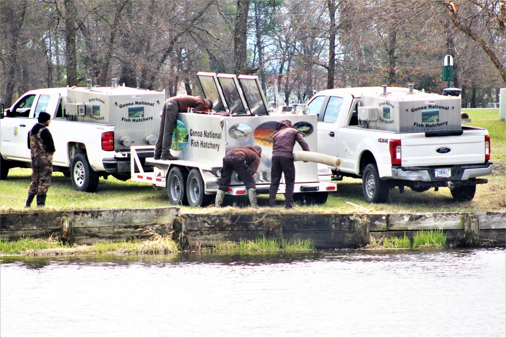 USFWS plants 15,000-plus rainbow trout at Fort McCoy for 2023 fishing season