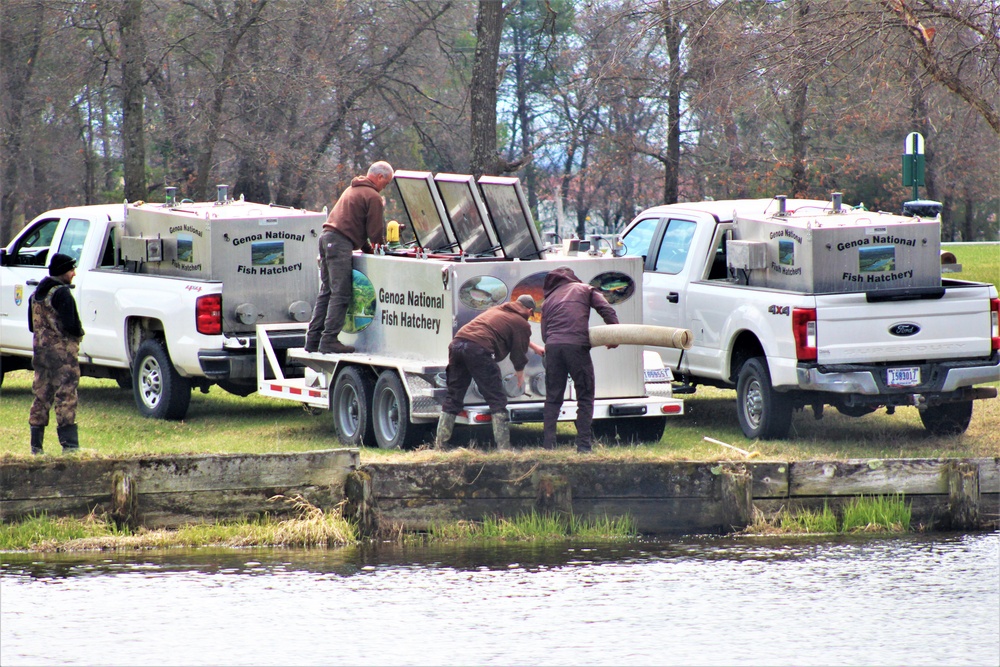 USFWS plants 15,000-plus rainbow trout at Fort McCoy for 2023 fishing season