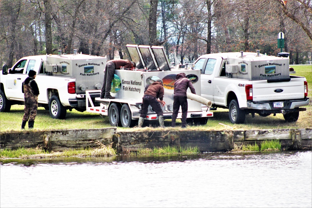 USFWS plants 15,000-plus rainbow trout at Fort McCoy for 2023 fishing season