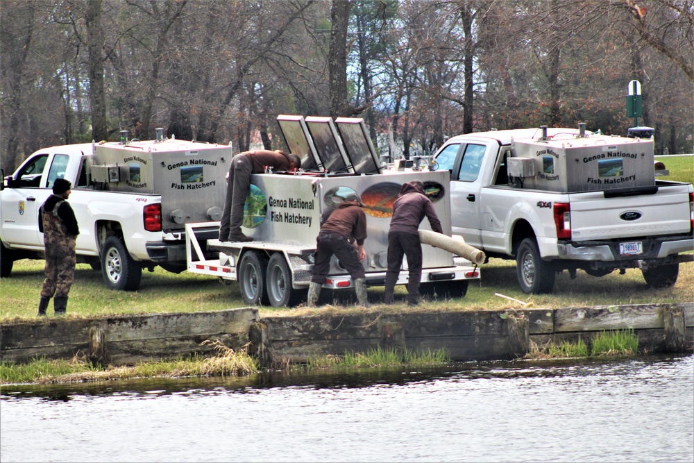 USFWS plants 15,000-plus rainbow trout at Fort McCoy for 2023 fishing season