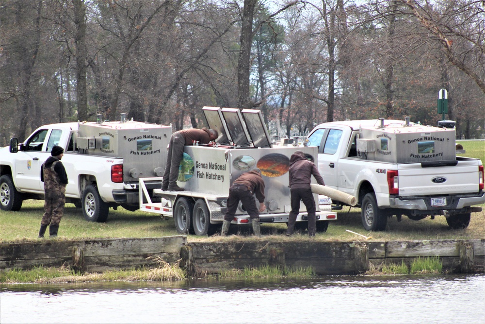 USFWS plants 15,000-plus rainbow trout at Fort McCoy for 2023 fishing season