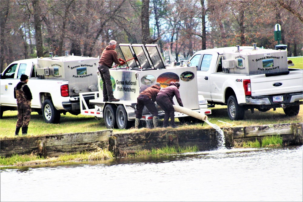 USFWS plants 15,000-plus rainbow trout at Fort McCoy for 2023 fishing season