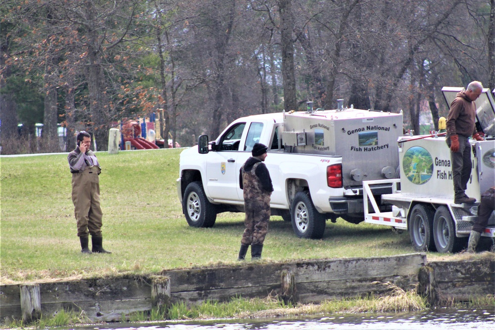 USFWS plants 15,000-plus rainbow trout at Fort McCoy for 2023 fishing season