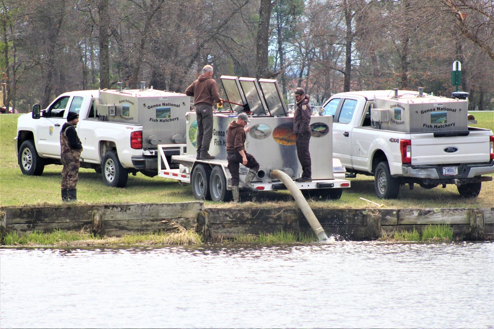 USFWS plants 15,000-plus rainbow trout at Fort McCoy for 2023 fishing season