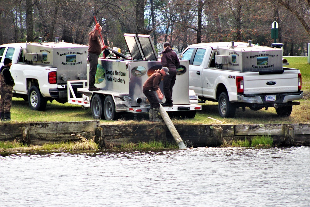 USFWS plants 15,000-plus rainbow trout at Fort McCoy for 2023 fishing season