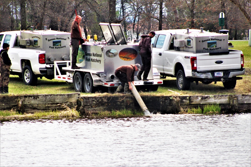 USFWS plants 15,000-plus rainbow trout at Fort McCoy for 2023 fishing season