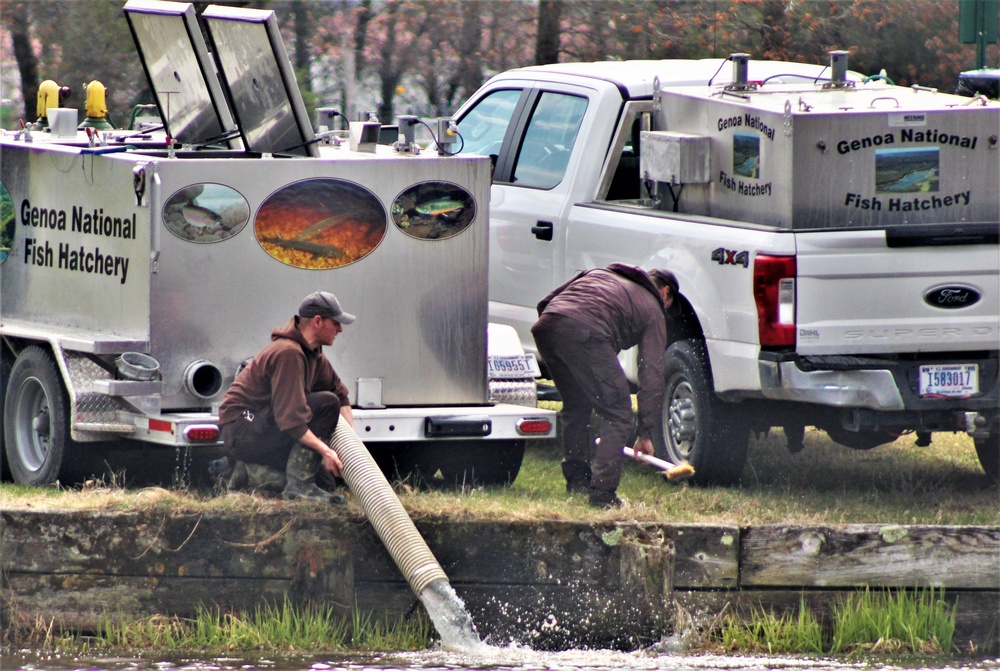 USFWS plants 15,000-plus rainbow trout at Fort McCoy for 2023 fishing season