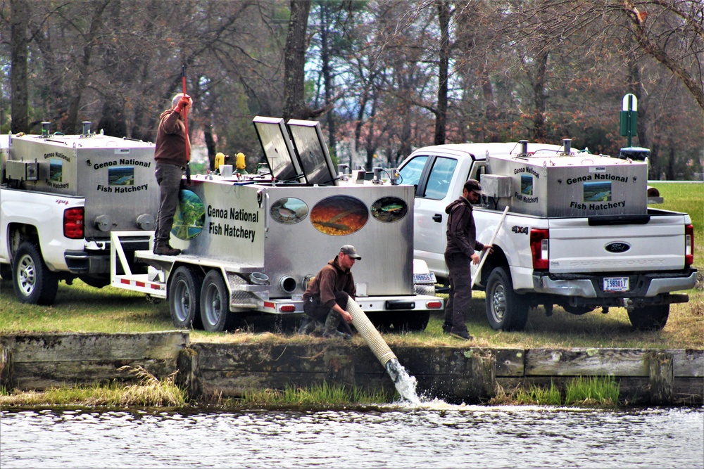 USFWS plants 15,000-plus rainbow trout at Fort McCoy for 2023 fishing season