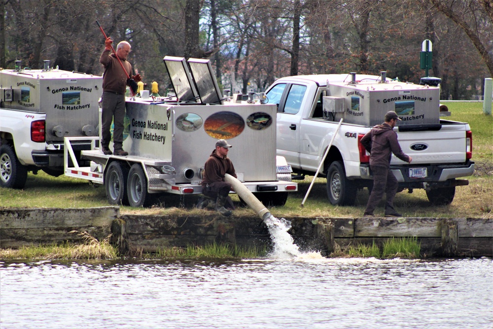 USFWS plants 15,000-plus rainbow trout at Fort McCoy for 2023 fishing season