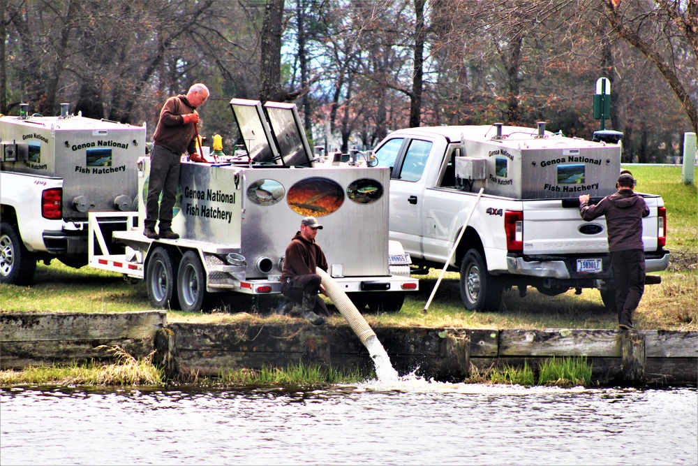 USFWS plants 15,000-plus rainbow trout at Fort McCoy for 2023 fishing season