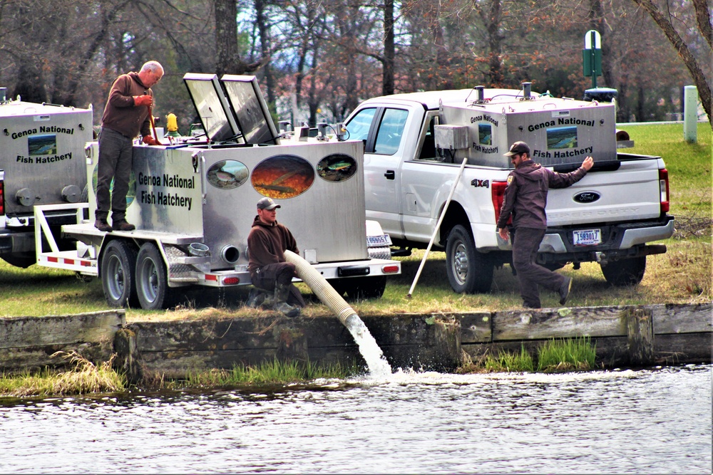 USFWS plants 15,000-plus rainbow trout at Fort McCoy for 2023 fishing season