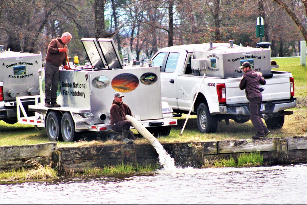 USFWS plants 15,000-plus rainbow trout at Fort McCoy for 2023 fishing season