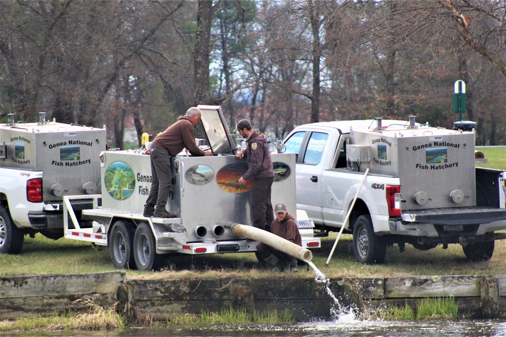 USFWS plants 15,000-plus rainbow trout at Fort McCoy for 2023 fishing season