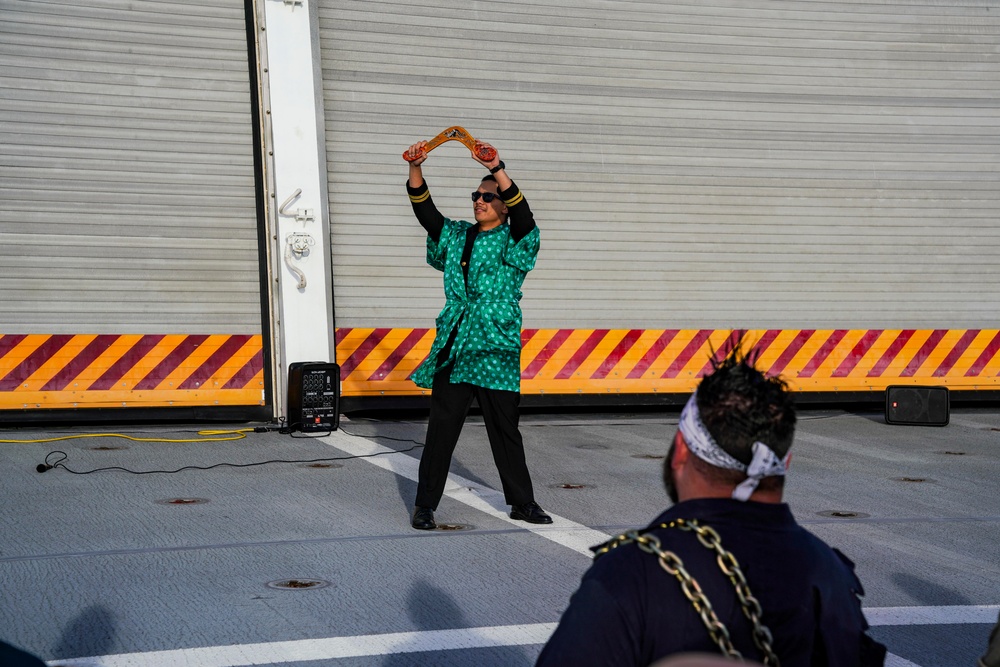 SHELLBACK CEREMONY ABOARD USS OAKLAND